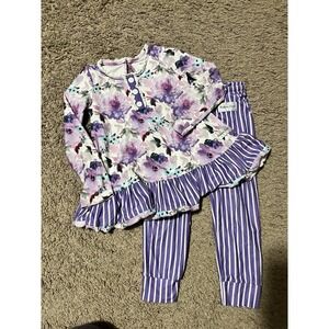 Makena Lane Size 3 Purple Floral & Striped Lounge